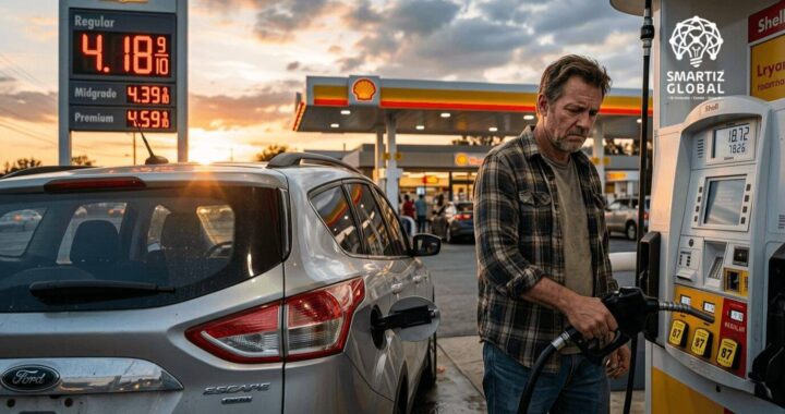Gas prices above $4 at US fuel station during 2026 Iran crisis impacting consumers and global oil supply